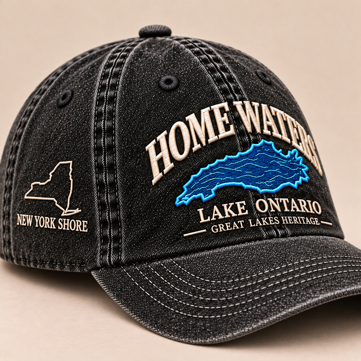 Vintage Black HOME WATERS cap
