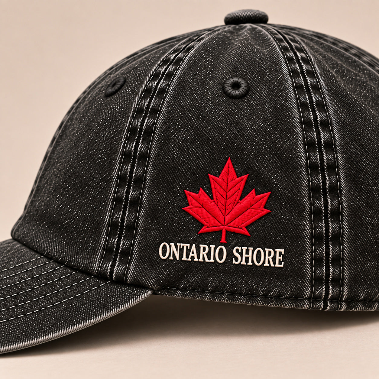 Ontario Shore embroidery on wearer left side