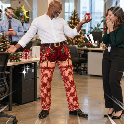 🎅Funny Christmas Pajama Pants – Fake Underwear Optical Illusion