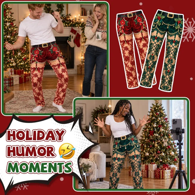 🎅Funny Christmas Pajama Pants – Fake Underwear Optical Illusion