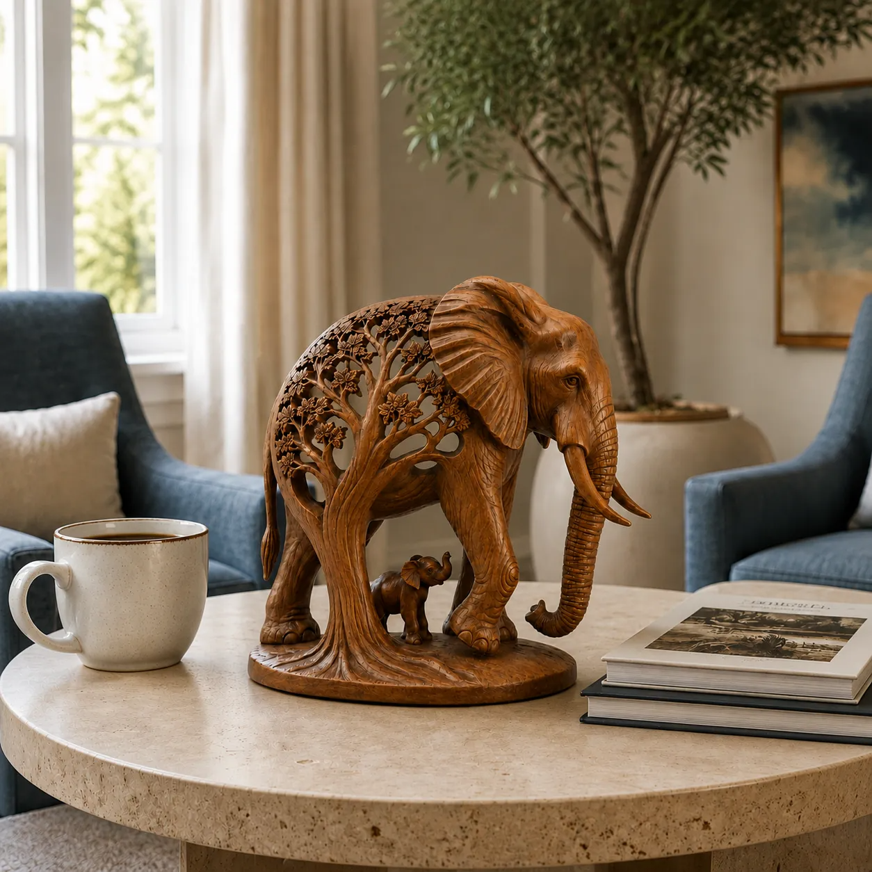 Elephant Family Tree Sculpture