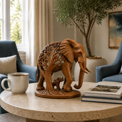 Elephant Family Tree Sculpture