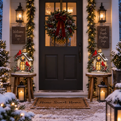 Winter Haven Cardinal Cottage Lantern