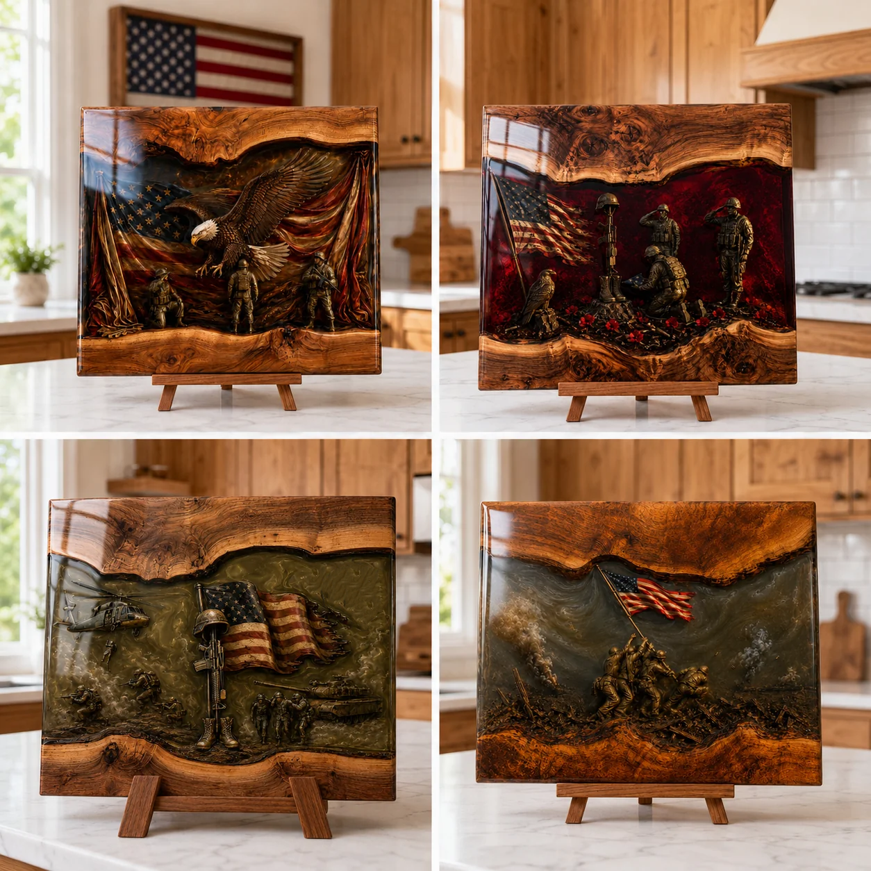 ✨Handcrafted Veteran Memorial Display Boards