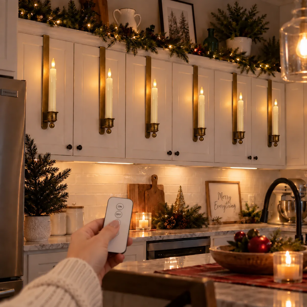 Remote control candle lighting