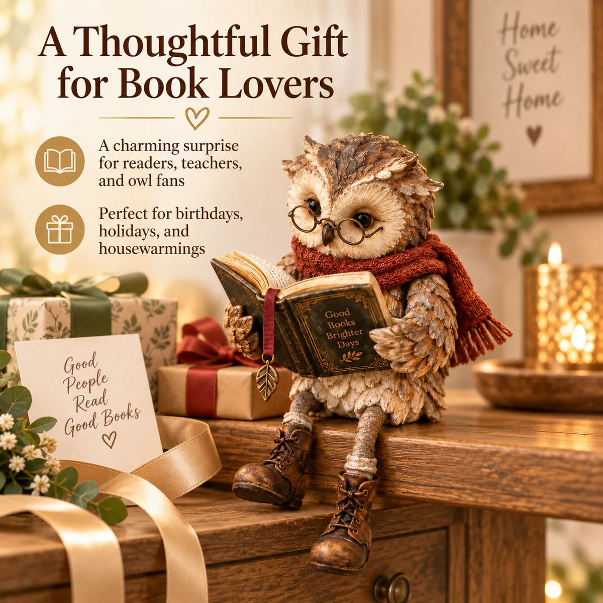 🦉Reading Owl Figurine