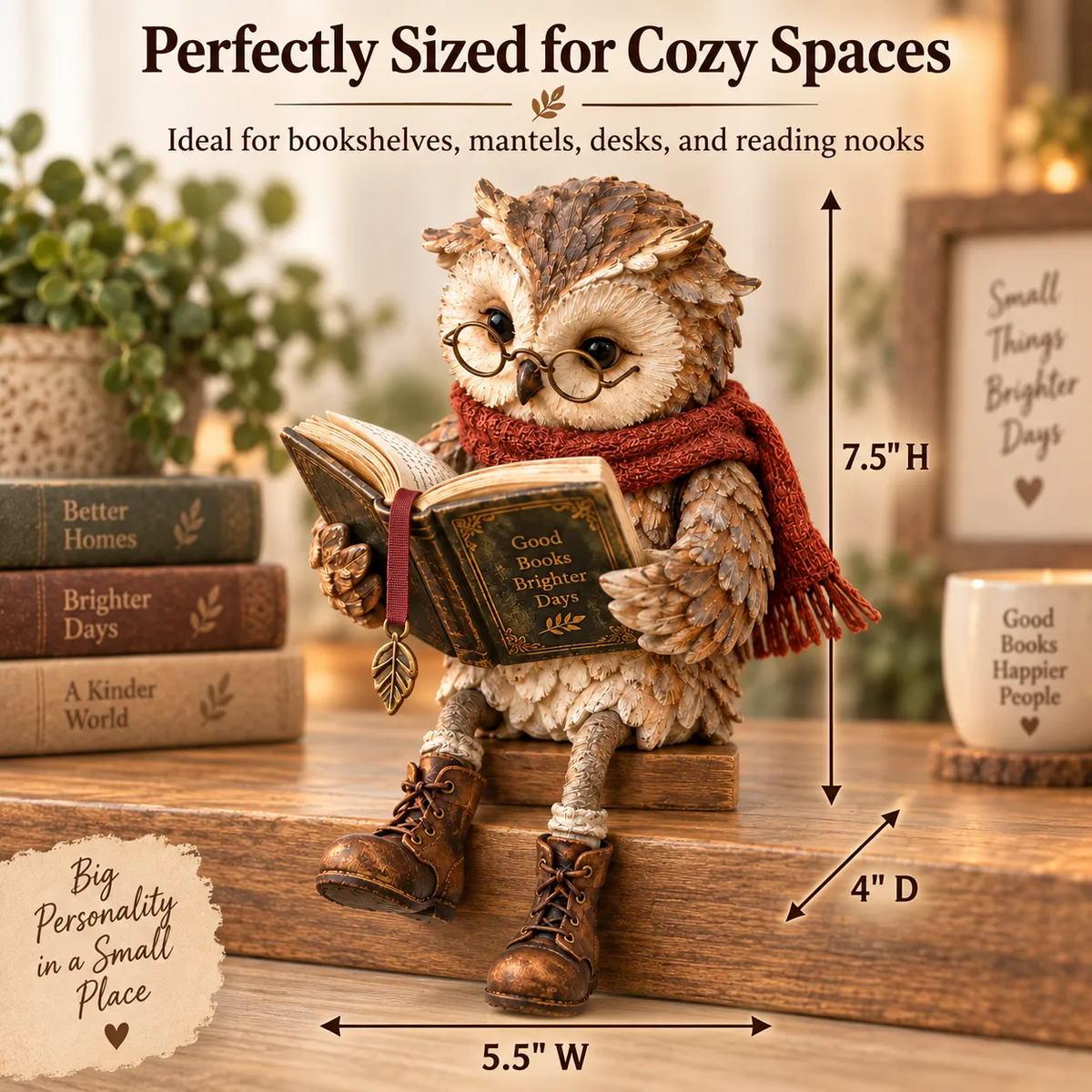 🦉Reading Owl Figurine