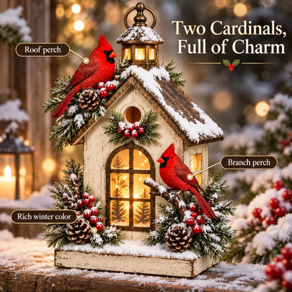 Winter Haven Cardinal Cottage Lantern
