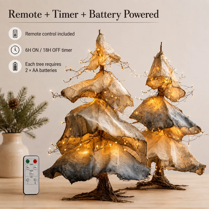Windswept Winter Trees – Lighted Sculptural Tree Set