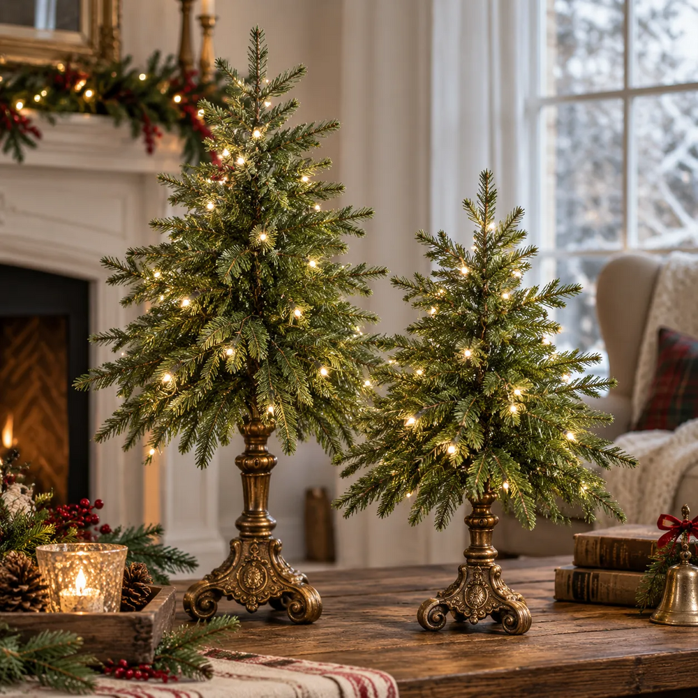 Warm Christmas home decoration