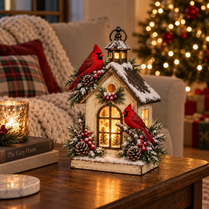 Winter Haven Cardinal Cottage Lantern