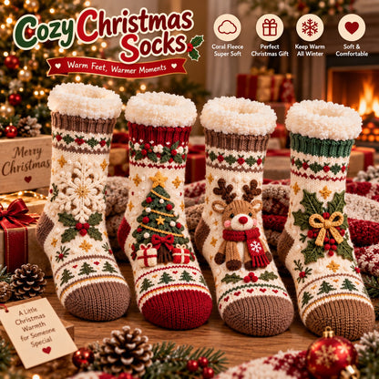 🔥😍Plush Winter Socks – Warm, Soft & Cozy🎄