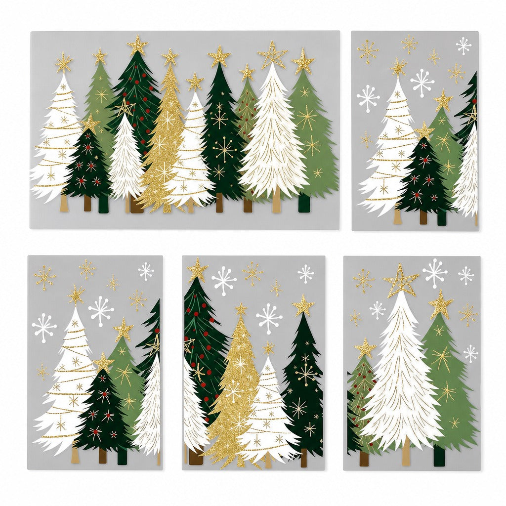 🔥😍Holiday Cheer Window Clings✨3-Piece Reusable Christmas Decor Set