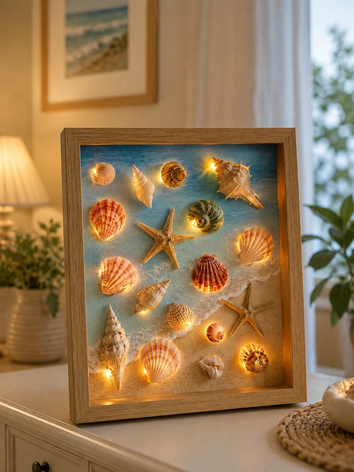 DIY Handmade Seashell Picture Frames and Decor