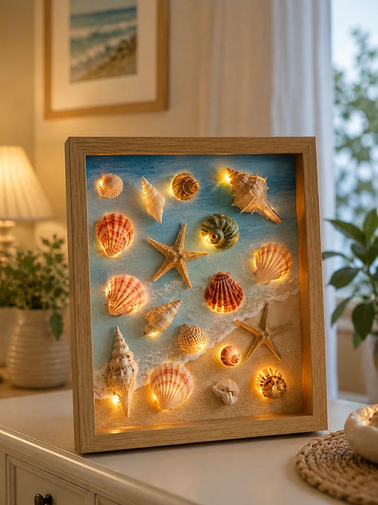 DIY Handmade Seashell Picture Frames and Decor