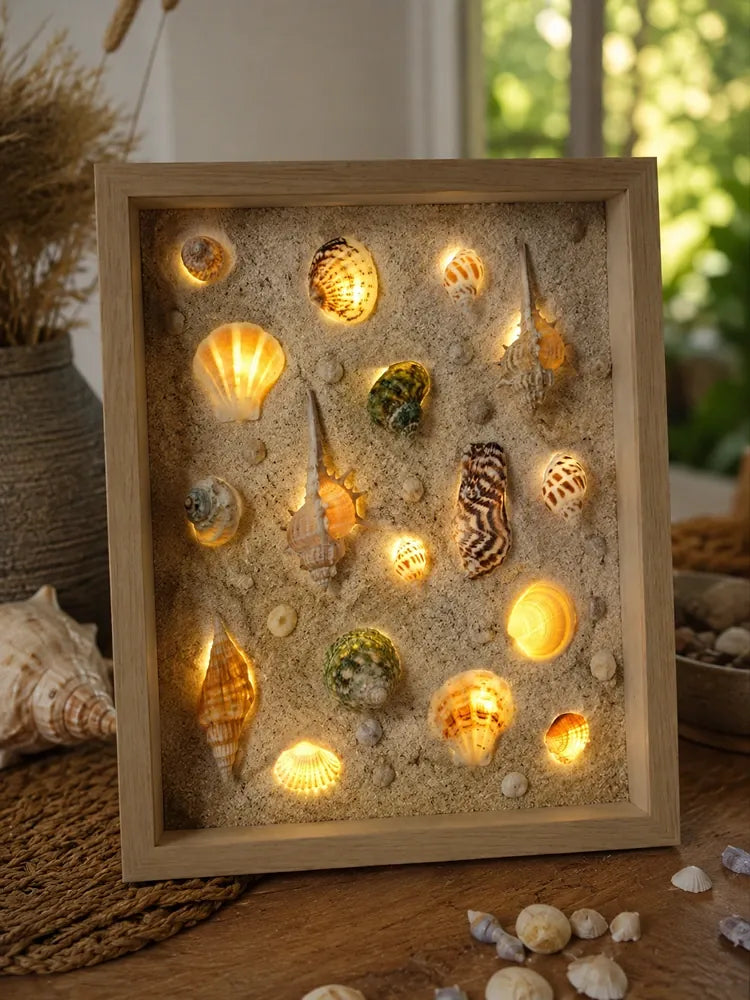 DIY Handmade Seashell Picture Frames and Decor