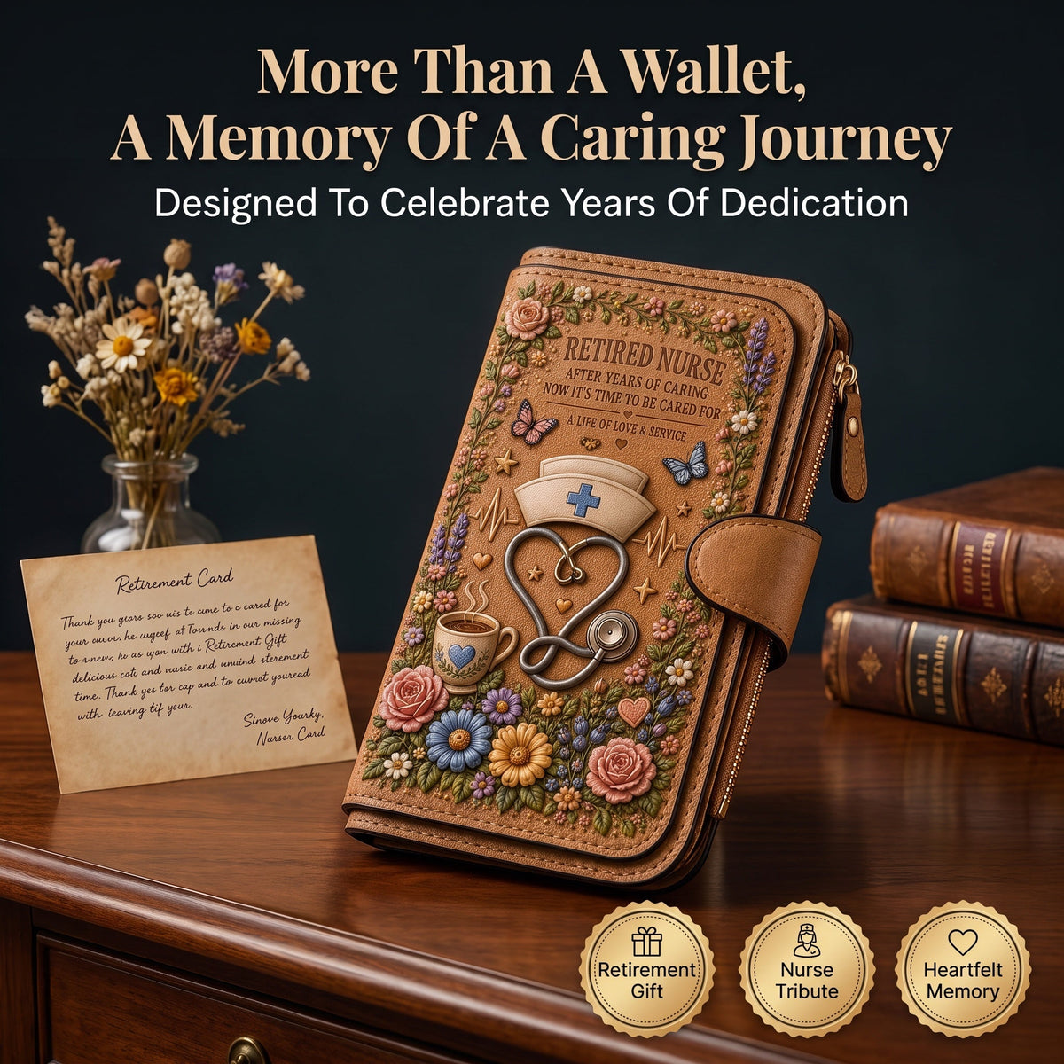 ✨Retired Profession Wallet – In Honor of a Lifetime of Dedication and Care