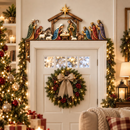 ✝️Bethlehem Blessing Nativity Door Topper – Keep Christ at the Heart of Christmas