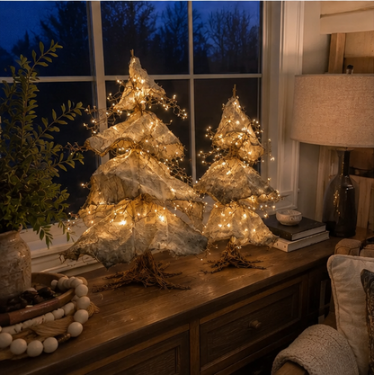 Windswept Winter Trees – Lighted Sculptural Tree Set